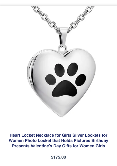 Heart Locket Memorial Necklace