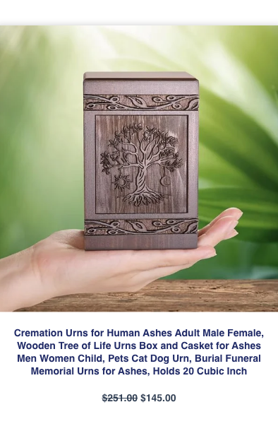 Wooden Tree of Life Cremation Urn for Pet Ashes