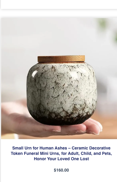 Decorative Mini Ceramic Keepsake Urn